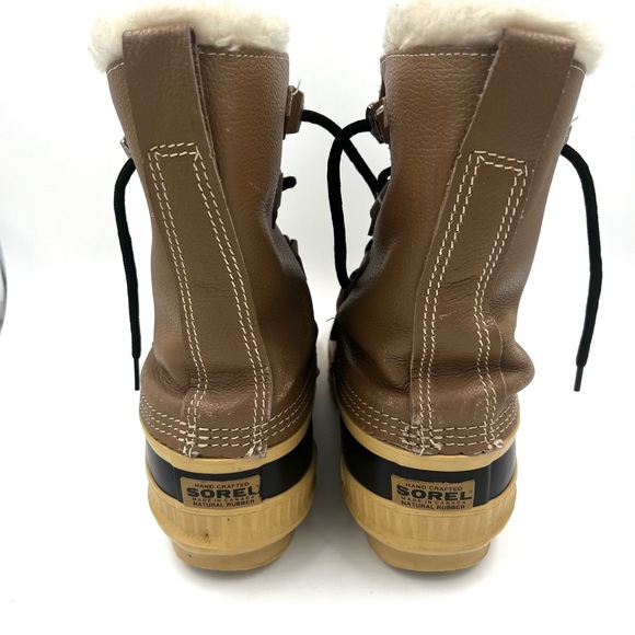 Sorel Manitou Steel Shank Waterproof Boots Sub Zero Removable Liner Beige - Picture 4 of 14